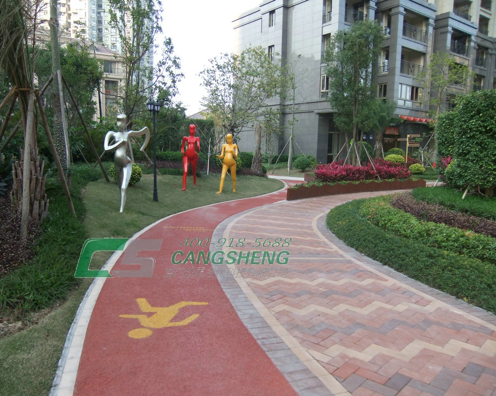 道路彩色透水路面 道路彩色透水路面